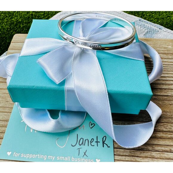 NEW Tiffany & Co 1837 Bangle Bracelet Silver, LARGE - Picture 2 of 6
